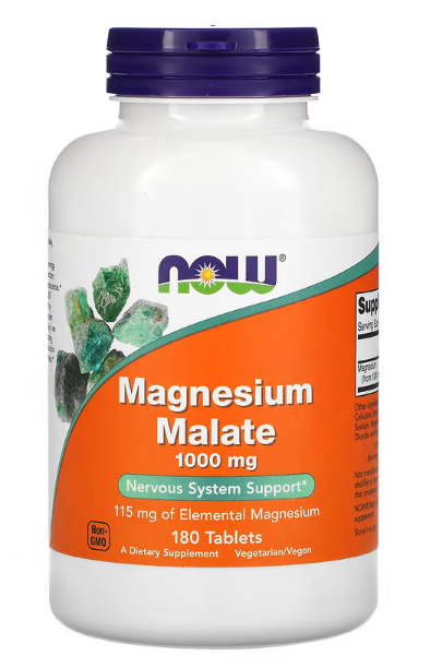 NOW Foods, Magnesium Malate, 1,000 mg, 180 Tablets