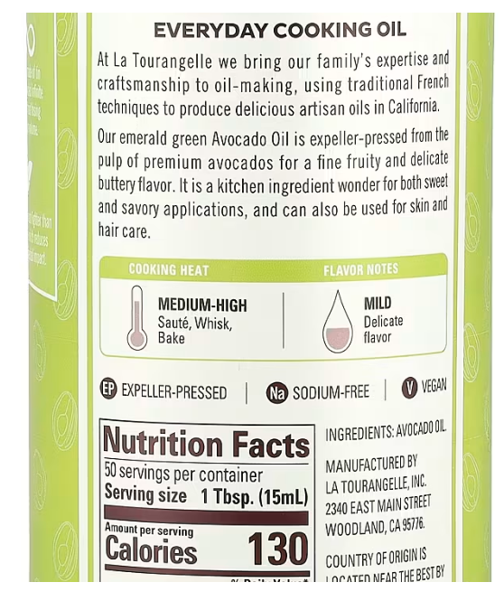 La Tourangelle, Delicate Avocado Oil, 25.4 fl oz (750 ml)