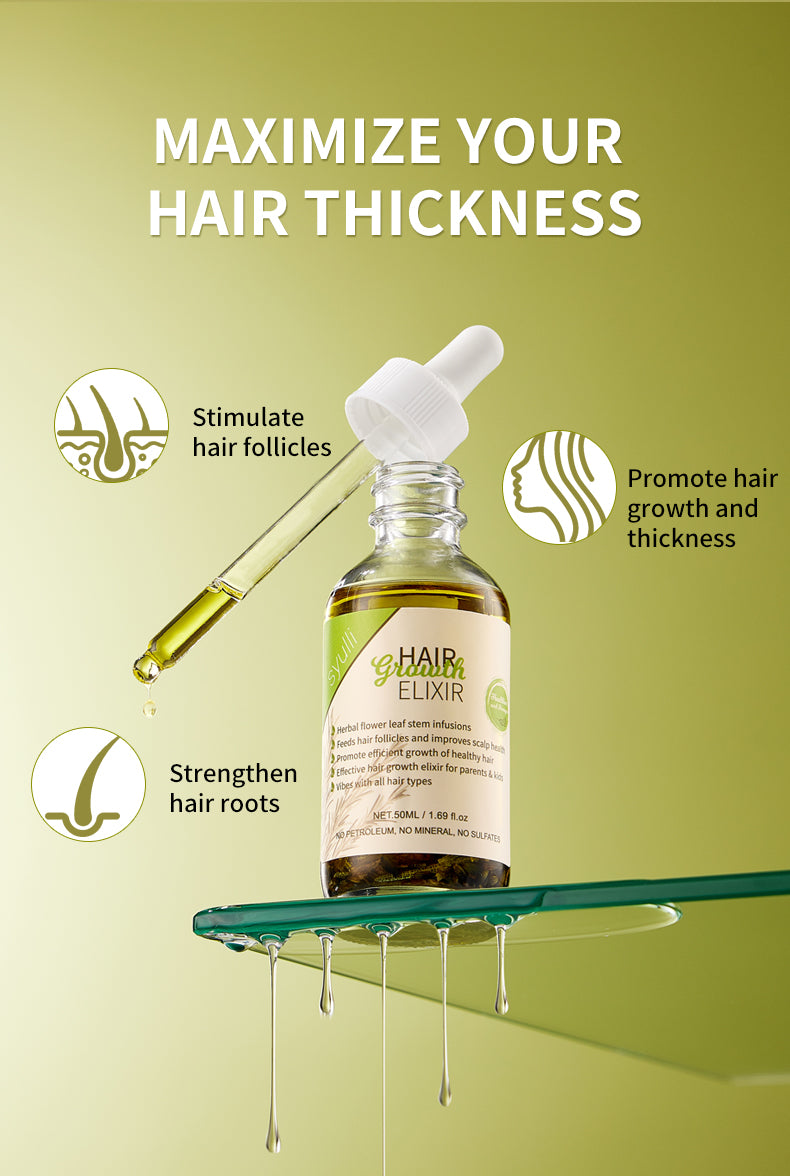 100% Natural Rosemary Castor Oil -Hair Treatment Scalp Care Serum Hair Growth Oil Elixir