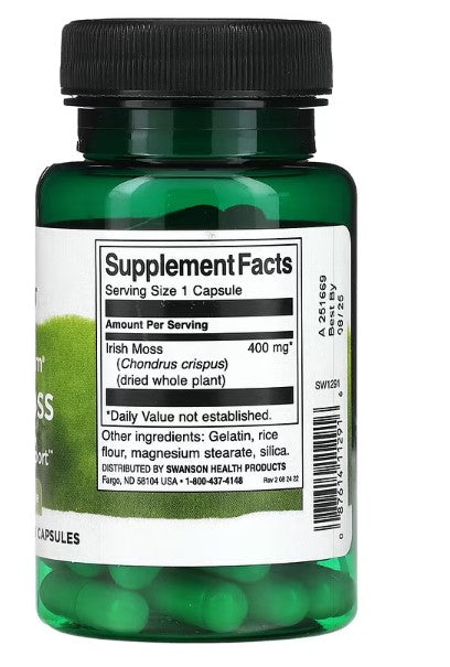 Swanson, Full Spectrum Irish Moss, 400 mg, 60 Capsules