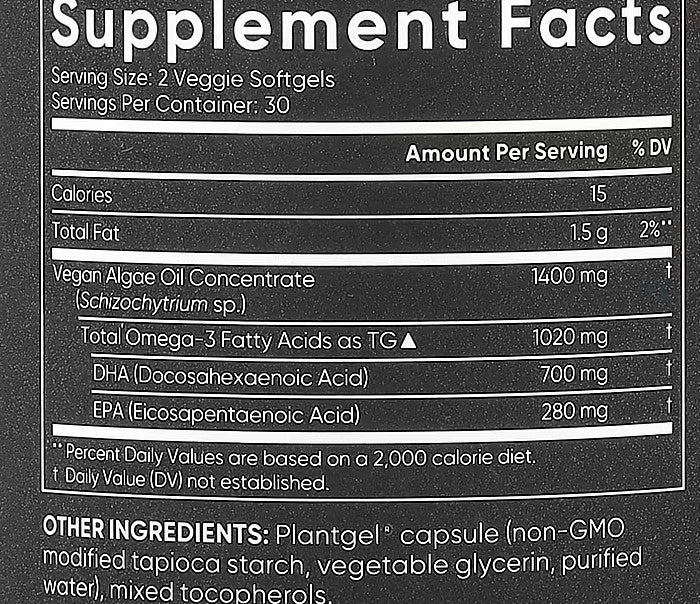 Sports Research, Vegan Omega-3, 60 Veggie Softgels