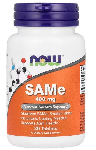NOW Foods, SAMe, 400 mg, 30 Tablets