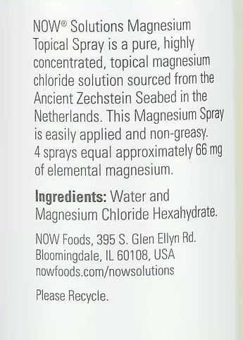 NOW Foods, Magnesium Topical Spray, 8 fl oz (237 ml)