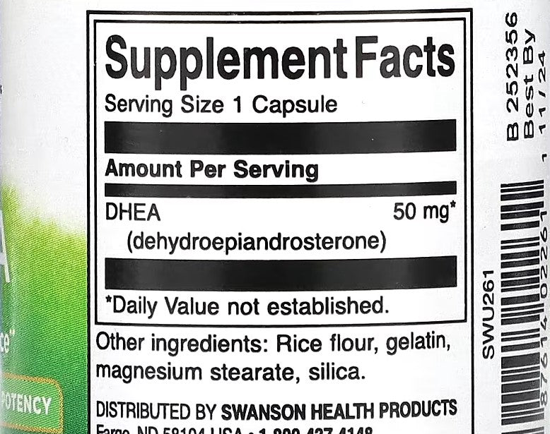 Swanson, DHEA, 50 mg , 120 Capsules