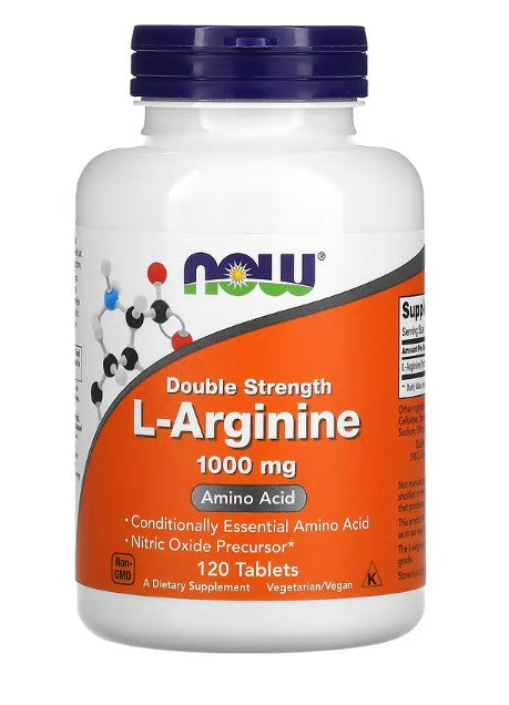 NOW Foods, L-Arginine, Double Strength, 1,000 mg, 120 Tablets