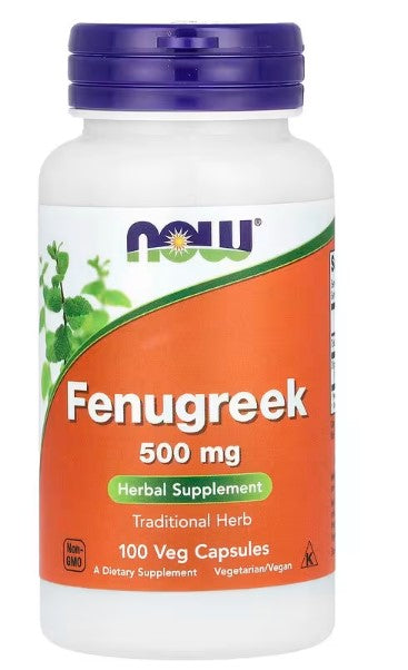NOW Foods, Fenugreek , 500 mg, 100 Veg Capsules