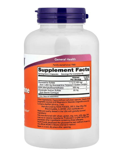 NOW Foods, Glucosamine & MSM, 180 Capsules
