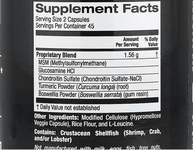 California Gold Nutrition, Sport, Joint Health with MSM, Glucosamine HCL, Chondroitin Sulfate, Turmeric and Boswellia, 90 Veggie Capsules