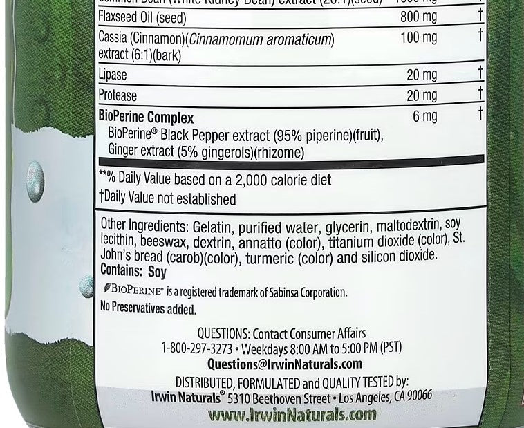 Irwin Naturals, 3-In-1 Carb Blocker®, Maximum Strength, 75 Liquid Soft-Gels