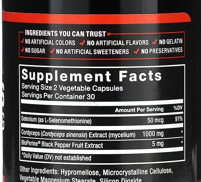Force Factor, Fundamentals, Cordyceps, 60 Capsules