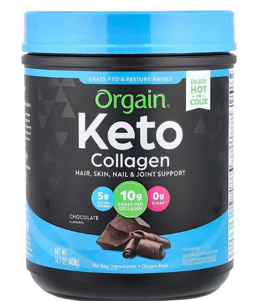 Orgain, Keto Collagen Powder, Chocolate, 14.1 oz (400 g)