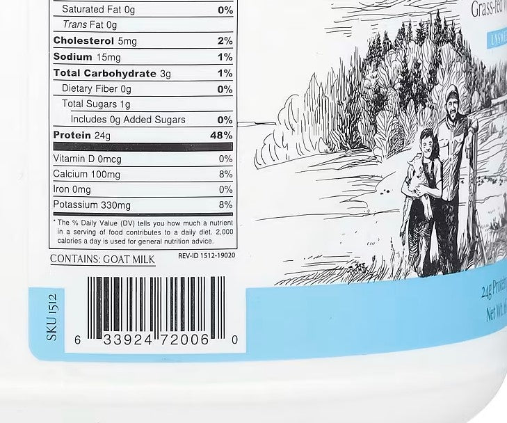 Mt. Capra, Clean Whey Protein, Unsweetened, 16 oz (453 g)
