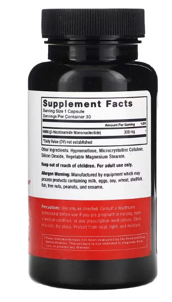 Force Factor, NMN, 300 mg , 30 Vegetable Capsules