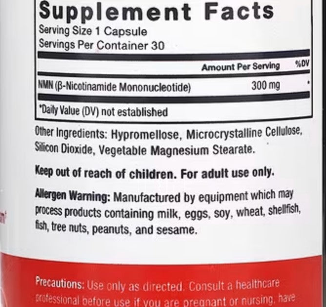 Force Factor, NMN, 300 mg , 30 Vegetable Capsules