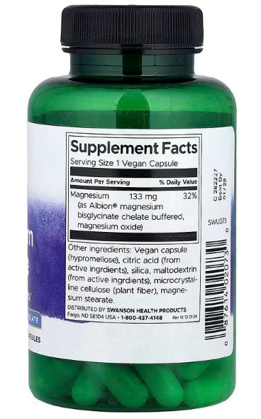 Swanson, Albion, Magnesium Glycinate, 133 mg, 90 Capsules