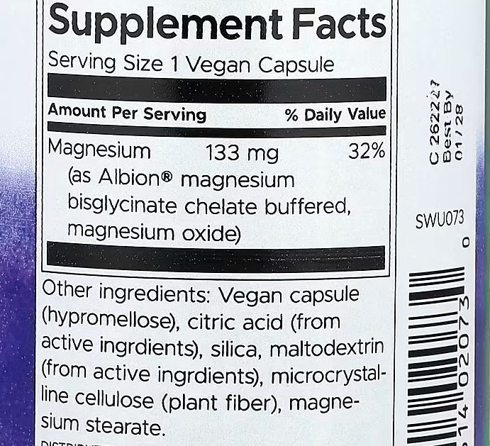 Swanson, Albion, Magnesium Glycinate, 133 mg, 90 Capsules