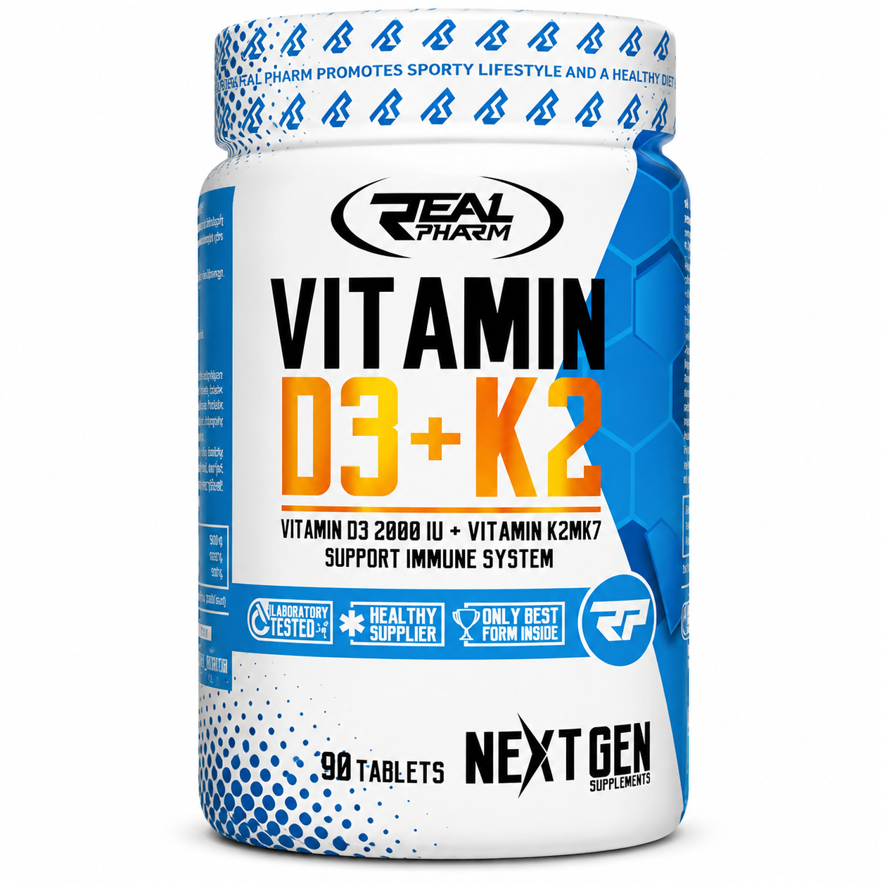 فيتامين D3 K2 من Real Pharm - 90 قرص