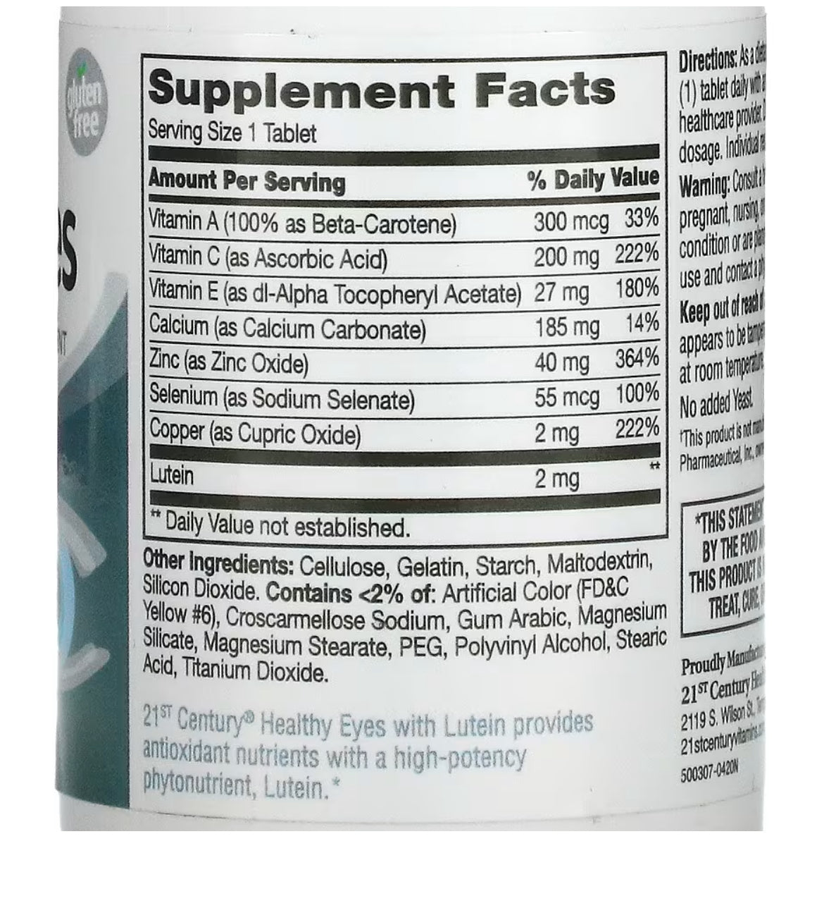 Lutein , 60 tablets