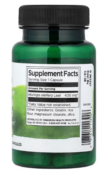 Swanson, Full Spectrum® Moringa Oleifera, 400 mg, 60 Capsules