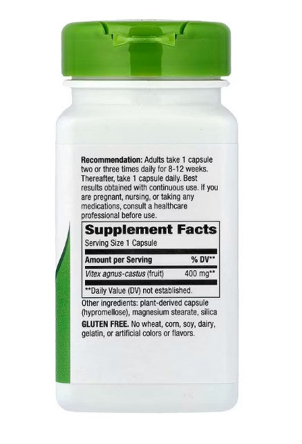 Nature's Way, Vitex Fruit, 400 mg, 100 Vegan Capsules