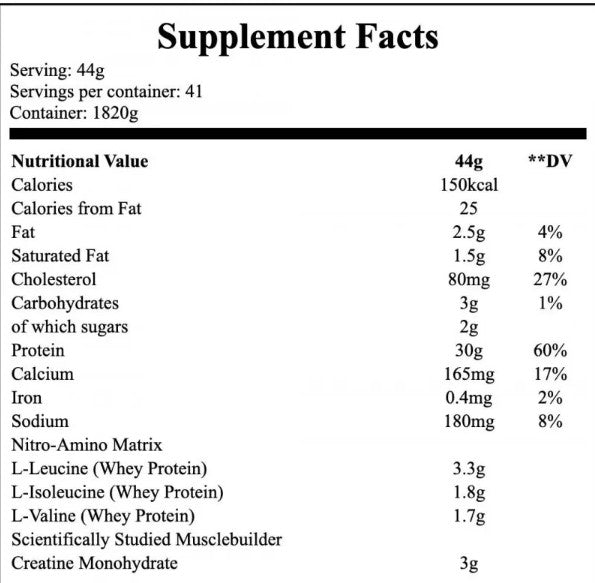 Whey Protein Nitrotech by MucleTech(1.8KG)