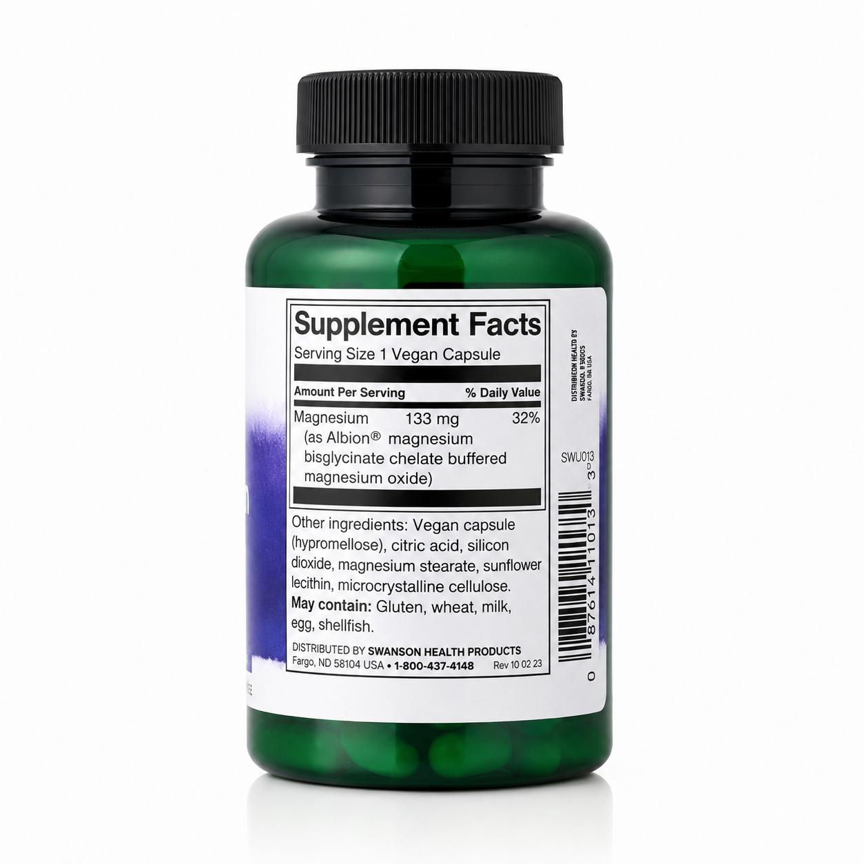 Swanson, Albion, Magnesium Glycinate, 133 mg, 90 Capsules