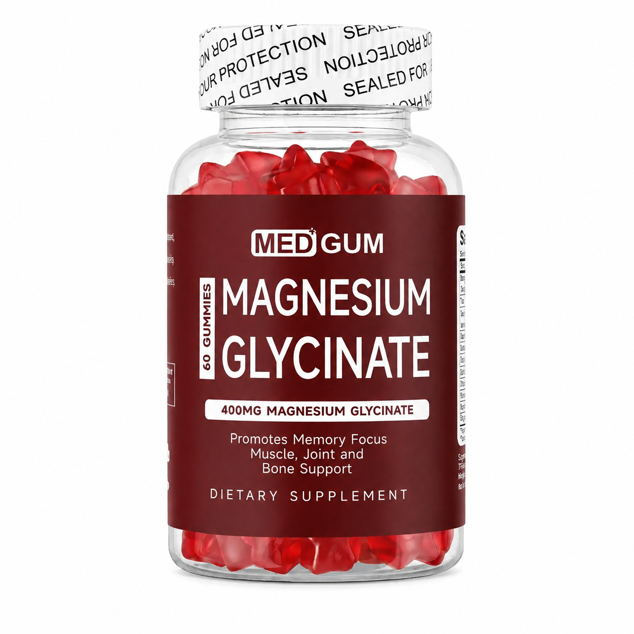 MEDGUM Magnesium Glycinate Gummies, 60 gummies
