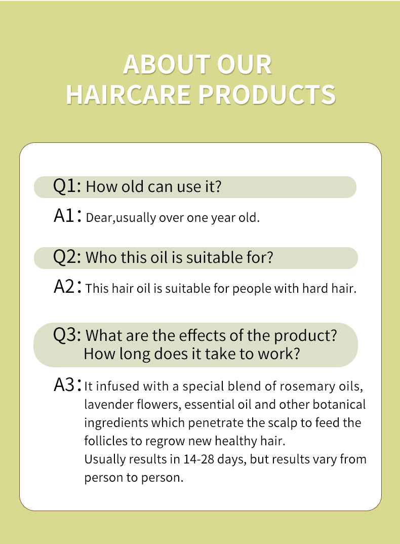 100% Natural Rosemary Castor Oil -Hair Treatment Scalp Care Serum Hair Growth Oil Elixir