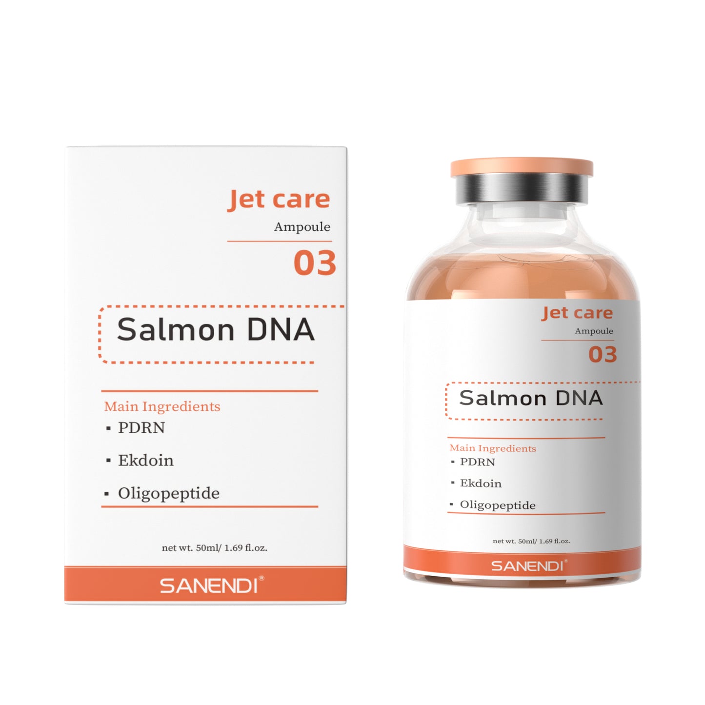 Salmon DNA Ampoule Serum with PDRN Ekdoin Oligopeptide 50ml (Korean Skincare)