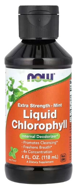 NOW Foods, Liquid Chlorophyll, Extra Strength, Mint, 4 fl oz (118 ml)