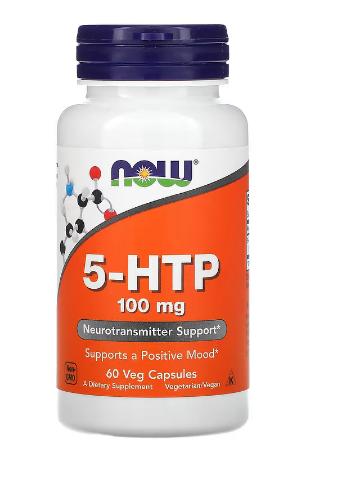 NOW Foods، 5-HTP، 100 مجم، 60 كبسولة نباتية
