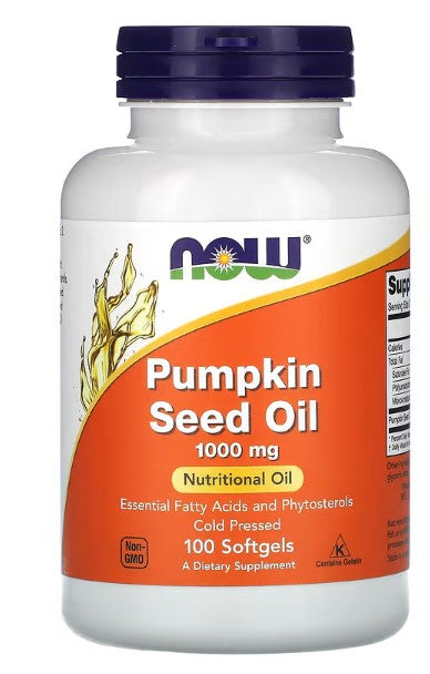 NOW Foods, Pumpkin Seed Oil, 1,000 mg, 100 Softgels (500 mg per Softgel)