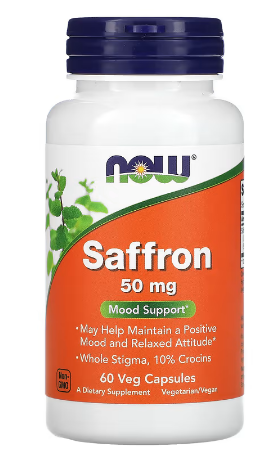 NOW Foods، الزعفران، 50 مجم، 60 كبسولة نباتية 