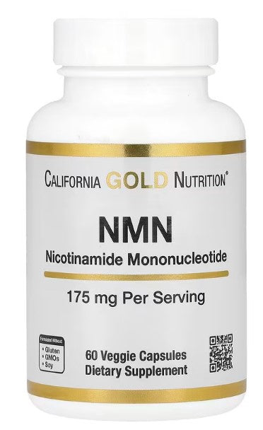 California Gold Nutrition, NMN, 175 mg, 60 Veggie Capsules