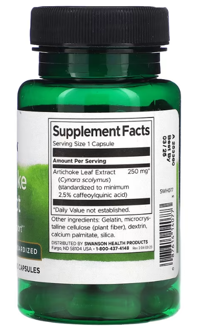 Swanson, Artichoke Extract, 250 mg , 60 Capsules