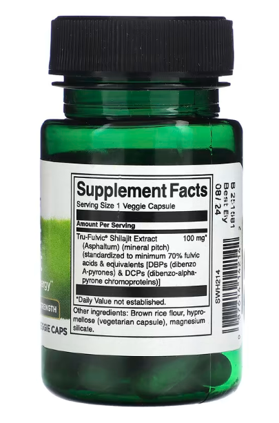 Swanson, Shilajit Extract, 100 mg, 30 Veggie Caps