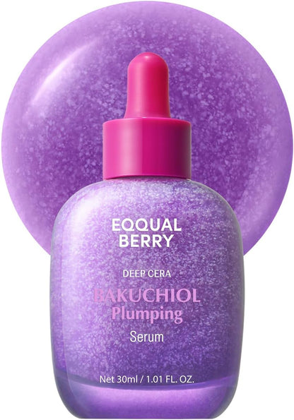سيروم EQQUALBERRY Bakuchiol لشد البشرة – مصغر للمسام والتجاعيد مع باكوتشيول | بديل الريتينول للبشرة الحساسة | يعزز تماسك البشرة ومرونتها بالسيراميد والببتيدات، 1.01 أونصة / 30 مل