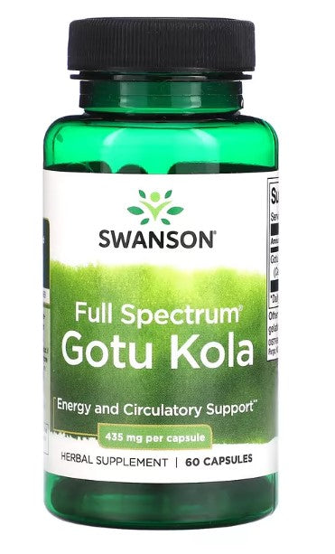 Swanson, Full Spectrum Gotu Kola, 435 mg, 60 Capsules