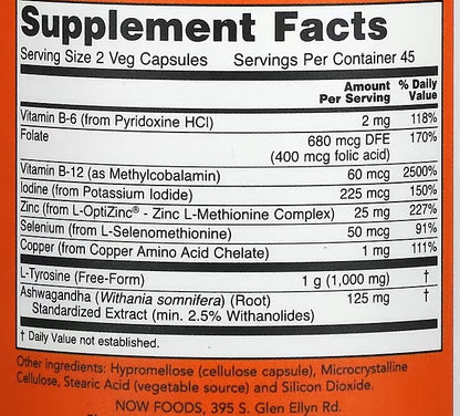 NOW Foods, Thyroid Energy, 90 Veg Capsules