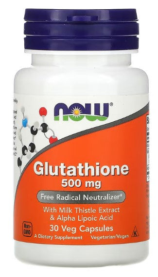 NOW Foods, Glutathione, 500 mg, 30 Veg Capsules