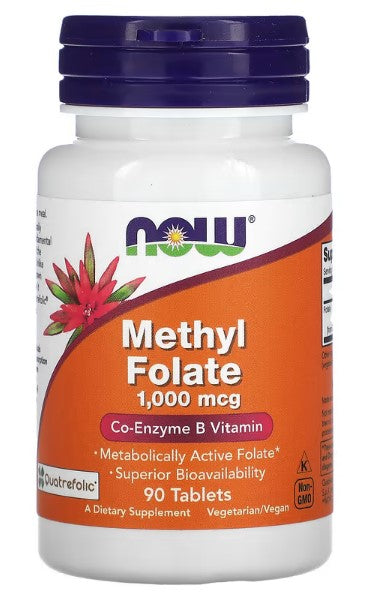 NOW Foods, Methyl Folate, 1,000 mcg, 90 Tablets