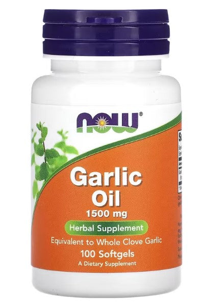 NOW Foods, Garlic Oil, 1,500 mg, 100 Softgels