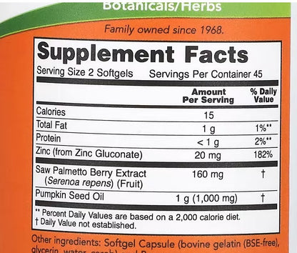 NOW Foods, Saw Palmetto Extract, , 90 Softgels