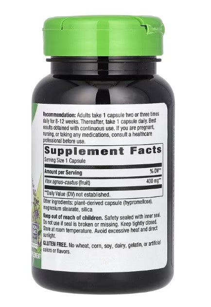 Nature's Way, Vitex Fruit, 400 mg, 100 Vegan Capsules