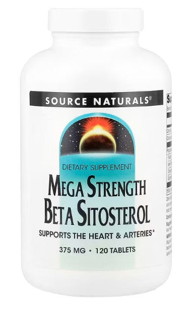 Source Naturals, Mega Strength Beta Sitosterol, 375 mg, 120 Tablets