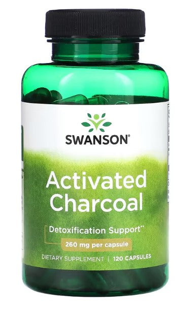 Swanson, Activated Charcoal, 260 mg, 120 Capsules