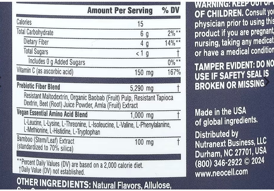 NeoCell, Vegan Collagen Builder Powder, Hibiscus, 8.5 oz (240 g)
