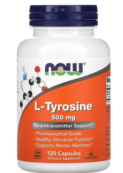 NOW Foods, L-Tyrosine, 500 mg, 120 Capsules