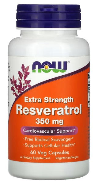 NOW Foods, Extra Strength Resveratrol, 350 mg, 60 Veg Capsules