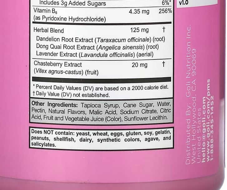Goli Nutrition, Women's PMS Relief, 60 Gummies